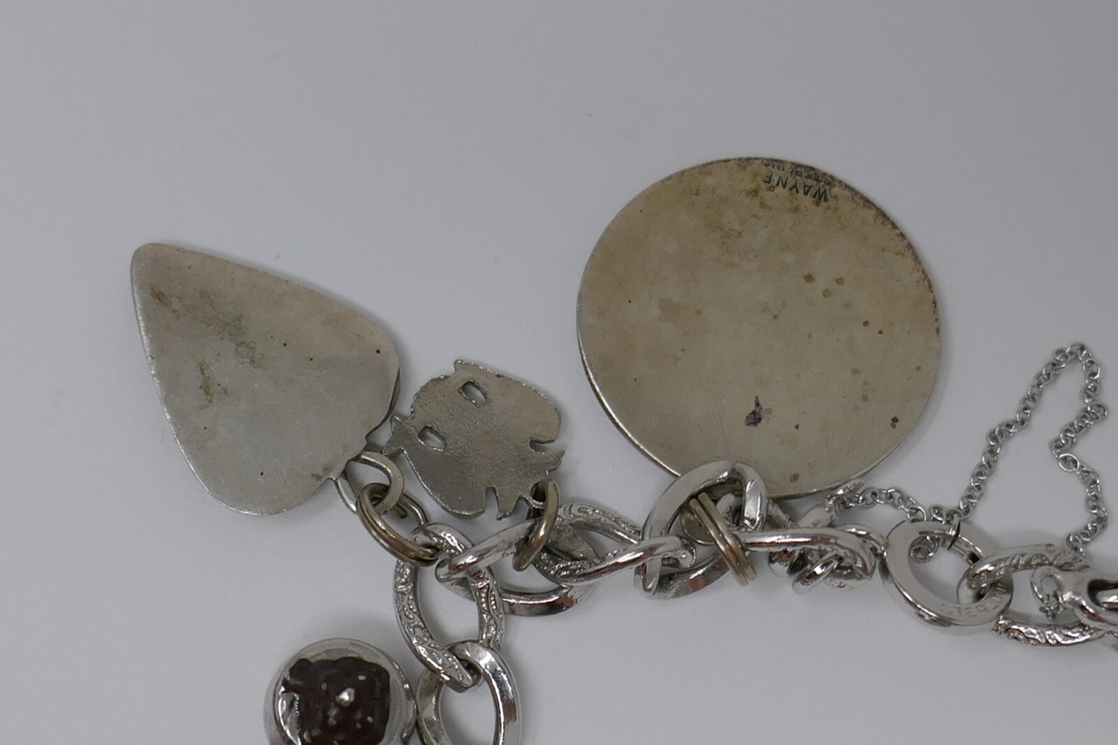 Sterling Silver Multi Theme 12 Charm Bracelet - image 17