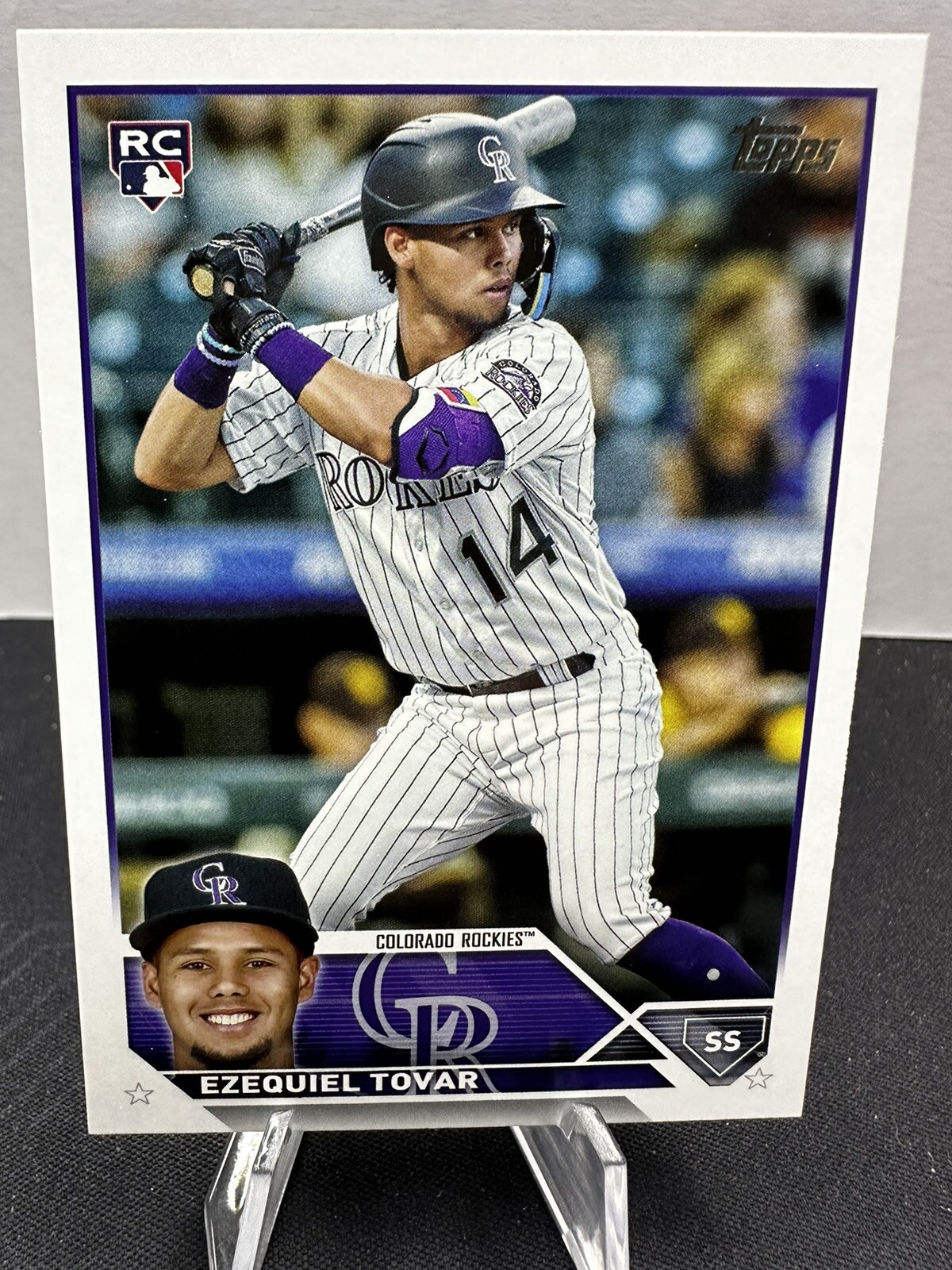 💥2023 Topps RAINBOW FOIL Ezequiel Tovar Rookie Colorado Rockies #651