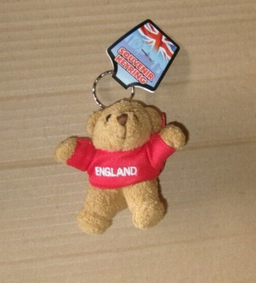 elgate london england Teddybär Schlüsselanhänger - roter Pullover