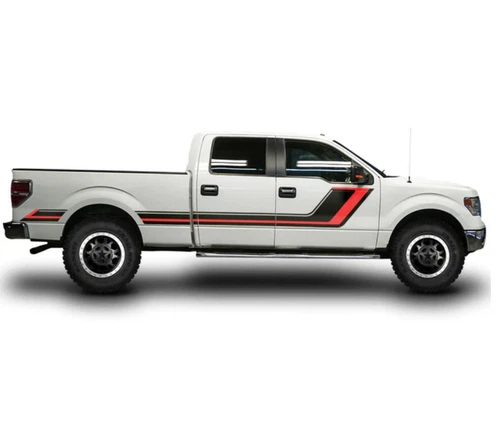 FOR FORD F-150 CREW CAB 6.5 BED Decal 2PCS Graphics Stripe Car Door Side Sticker - Bild 2 von 6
