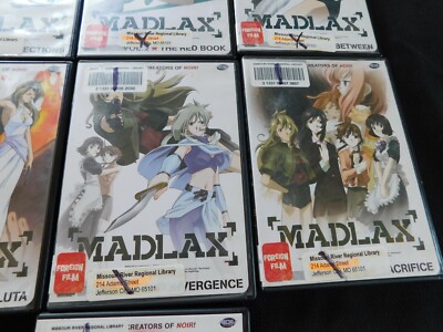 Madlax Anime DVDs Lot Vol. 1-7 Ex-library ADV Films English
