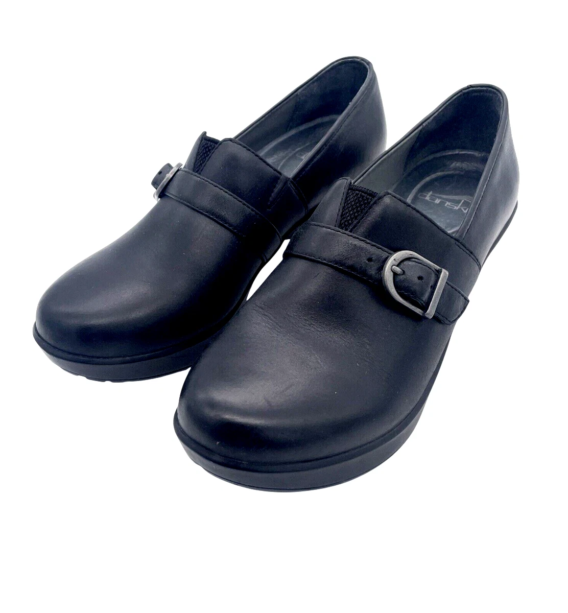Dansko Jane Women 41 Black Leather Buckle Clog Comfort 9708020202 10.5-11