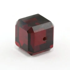 CUBIC ZIRCONIA RED COLOR 10 MM CUBE SIDE DRILLED F-4269