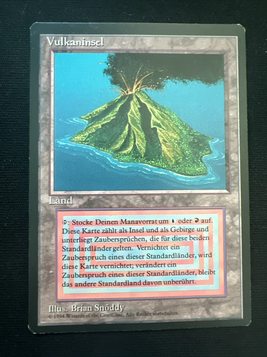 Foreign Revised Black Border Volcanic Island German RARE! | eBay