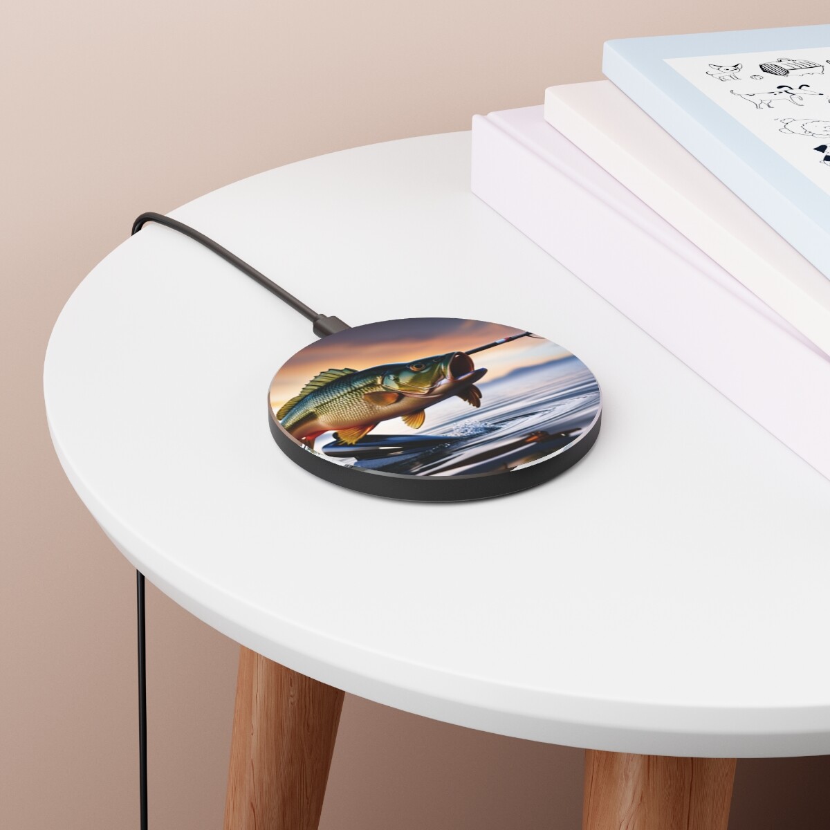 Wireless Charger for Bass Fishing Gear with Magnetic Pad-image