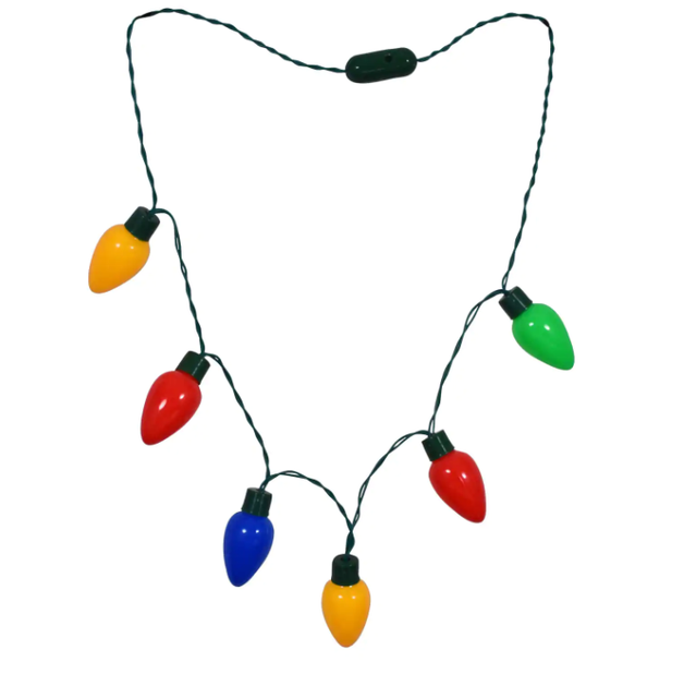 New LightUp Battery Operated Christmas Necklace Xmas Bulbs Kids Adults eBay