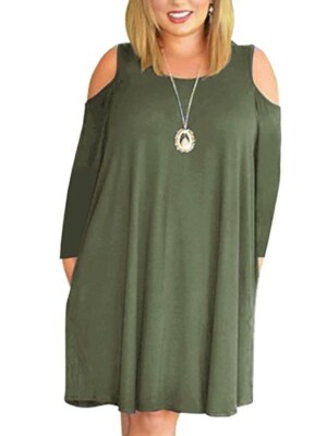 Nemidor Women's Plus size casual T-shirt Swing Dress with pockets Green size 18W | eBay Nemidor Women's Plus size casual T-shirt Swing Dress with pockets Green size 18W | eBay