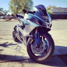 For Suzuki GSXR 1000 750 7/8" Motorcycle Bar End Rearview Side Mirrors Black CNC