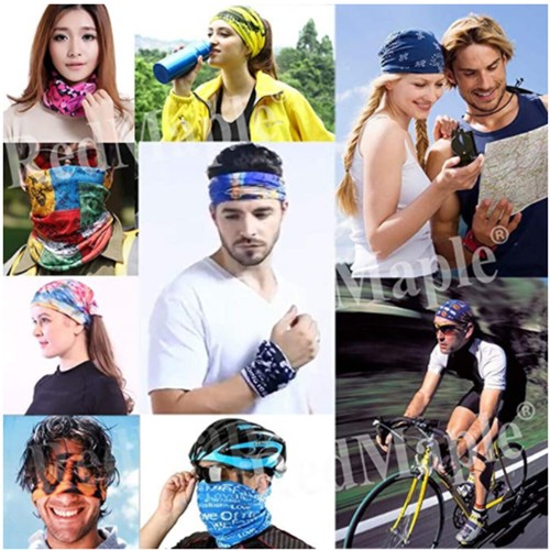 Multifunctional Neck Snood Hairband Tube Gaiter Sports Running Headband Unisex - Picture 5 of 56