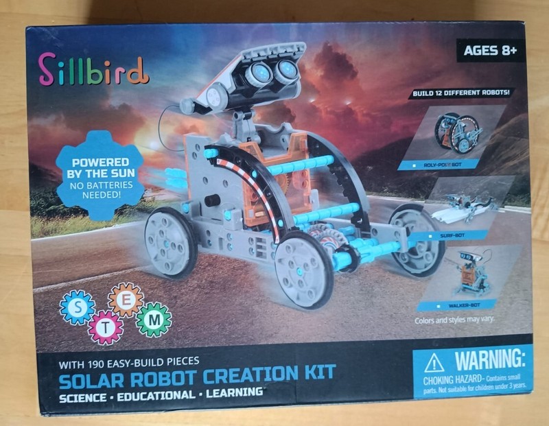 Sillbird Stem Kids Solar Powered Robot Creation Kit, Sealed