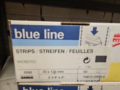 Blue Line Siafast Microtec Paper Strips 2 3/4'' X 5'' 50 Pc Box 1500g