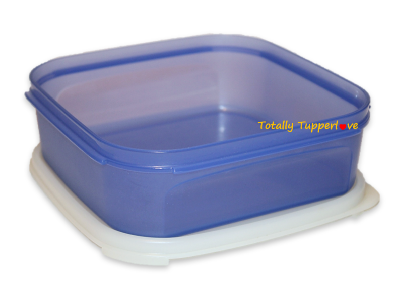 Tupperware #1 Square Modular Mates 5 Cups Sheer & Blue Vintage EUC | eBay