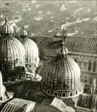 1958 Vintage Print Cathedral San Marco Venice Italy 11th Century Dome Spires