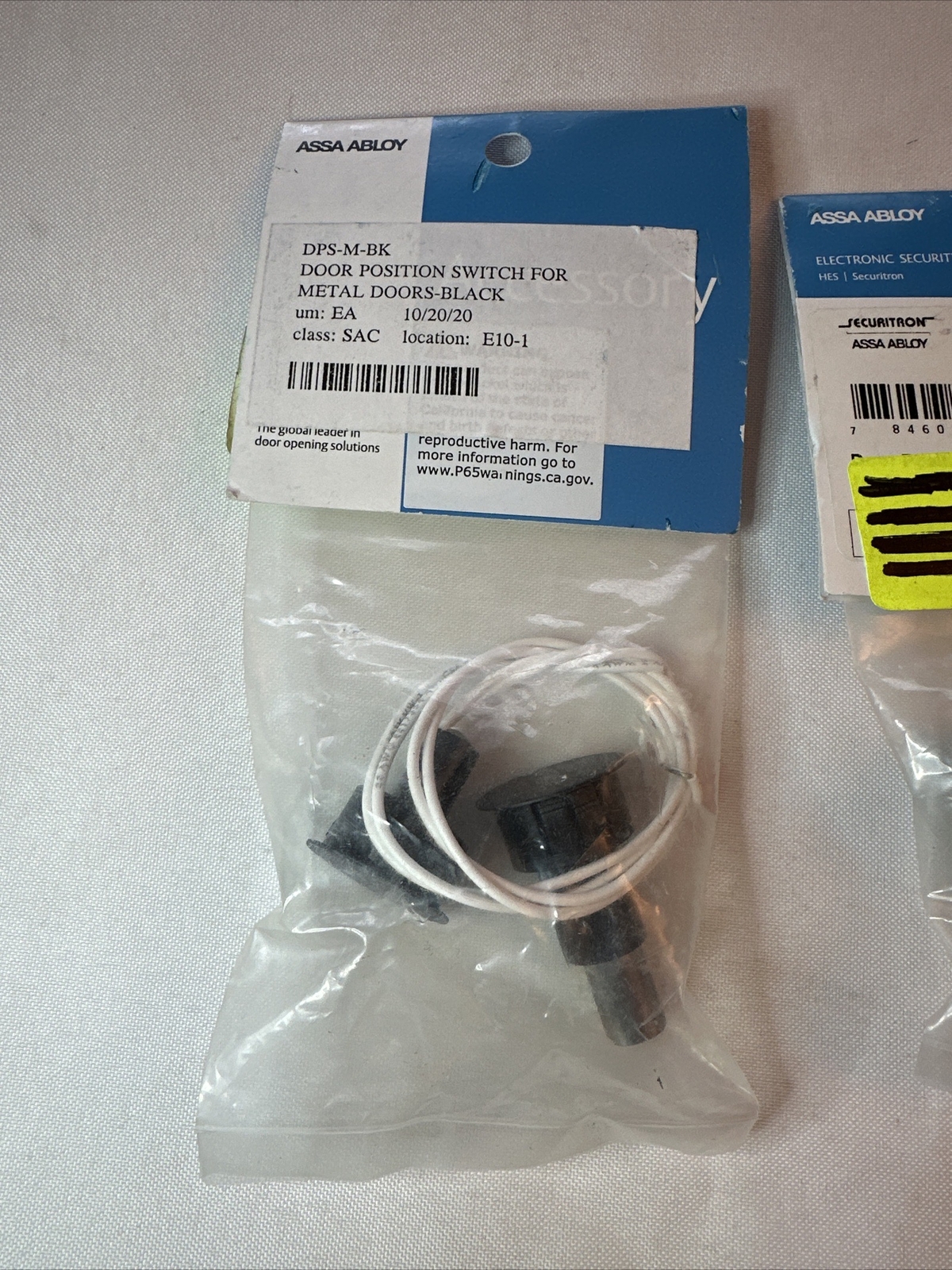 2 Securitron Assa Abloy DPSMBK Door Position Switch for Metal Doors