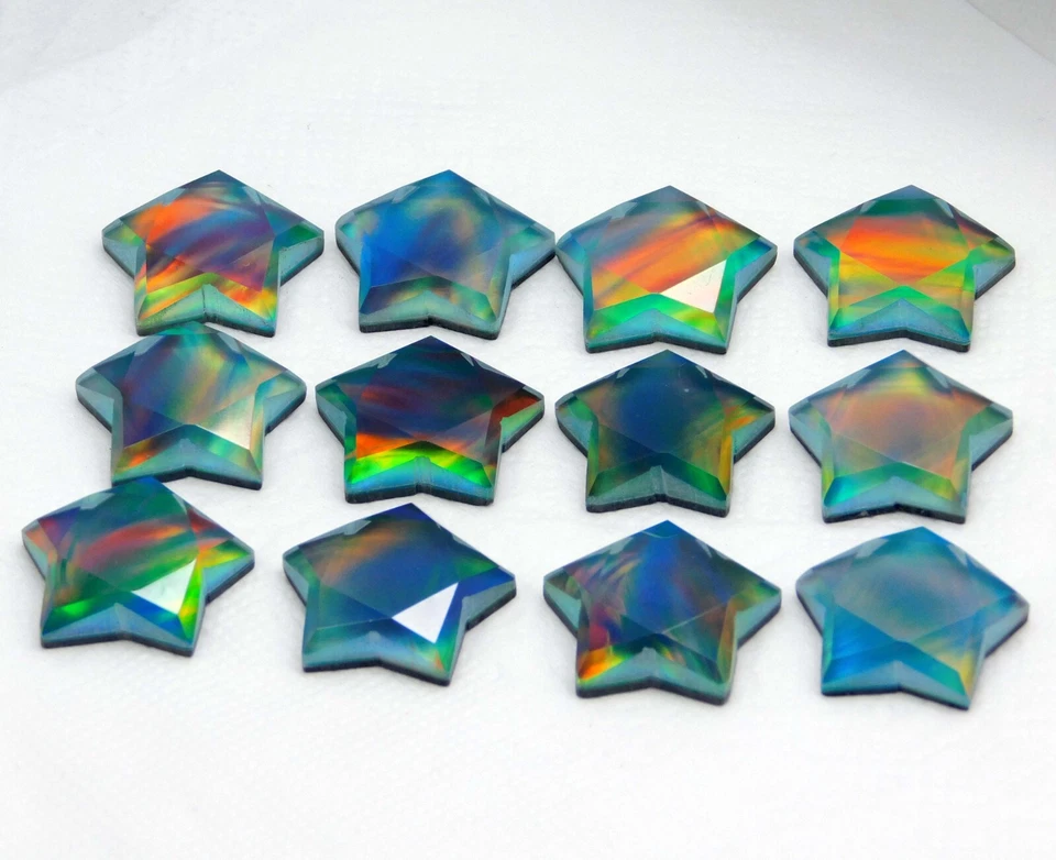 CERTIFED 12-Piece Australian Doublet Opal Gemstone Lot – Natural & Multicolor - Image 3 of 4