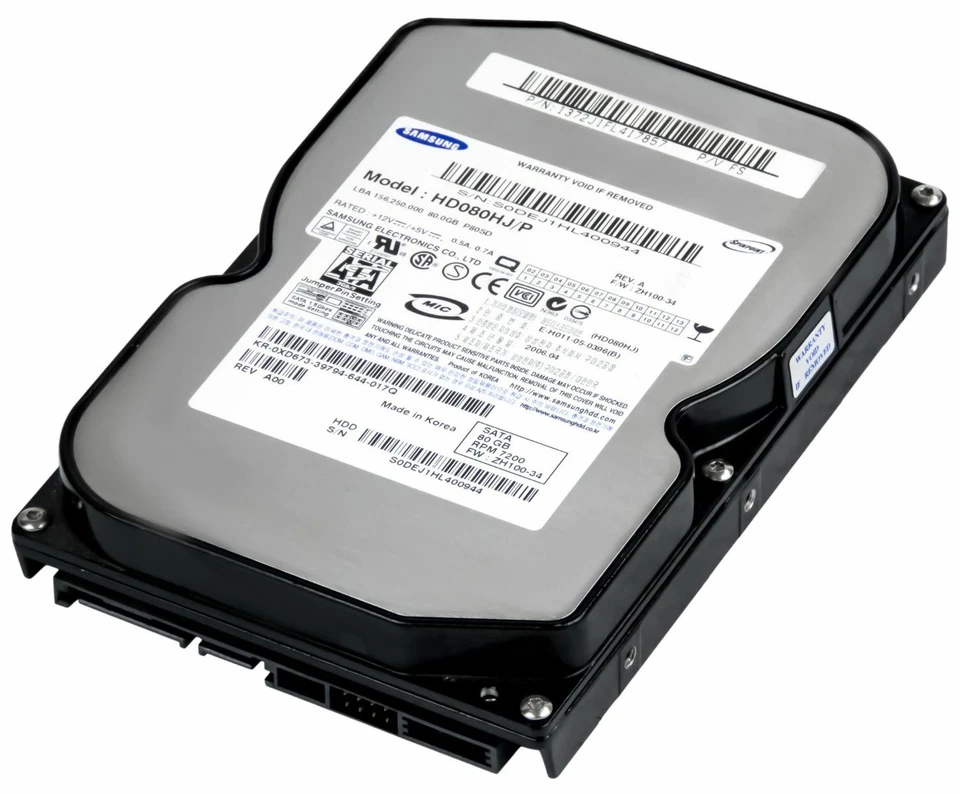 SAMSUNG 80GB SPINPOINT HD080HJ/P 8MB 7200RPM SATA II 3.5'' - Image 2 of 3
