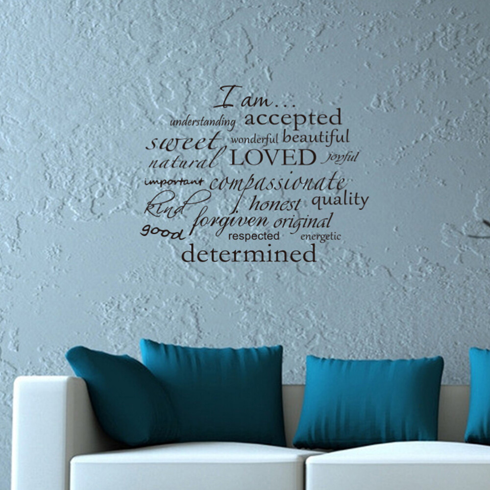 Removable DIY Peel and Stick Quote Wall Decals Wallpaper Wall Stickers