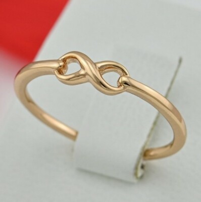 Vergoldeter Xuping Schmuck plattiert mit 18K Gold.Ring Unendlichkeit Breite 4mm. Größe 8