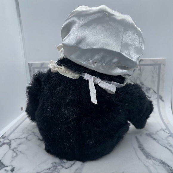 Vintage Hosung Chimpanzee Monkey Plush Hand Puppet Flocked Face Squeaker 1994