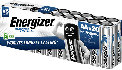 Energizer Ultimate Lithium L91- AA-FR6-Mignon Li- FeS2 - 20er Pack