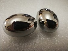 Gr.5 Titanium Oval Massage Ball 22x32mm Egg-Shaped Health Care Polished Silver