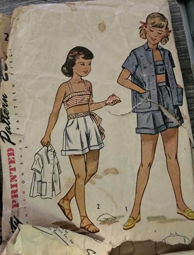 Lot of 9 Vintage 40s 50s Children's Dress Sewing Patterns Sizes 7 & 8 - Picture 10 of 10