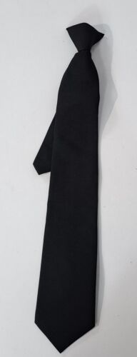 Corbata de seguridad con clip de la policía británica excedente genuino negro poliéster (1581) - Imagen 1 de 4