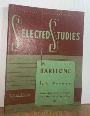 Selected Studio Sheet music  baritone