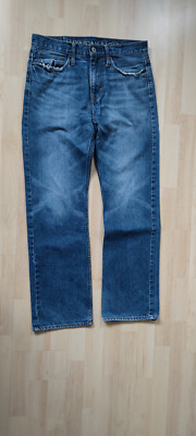 Original American Eagle USA Relaxed Jeans Herren W30 L32 Authentic USED LOOK
