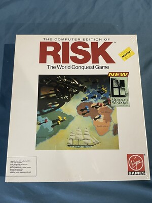 The Computer Edition of Risk | Virgin Mastertronic 3.5'' Floppy IBM Windows NEW