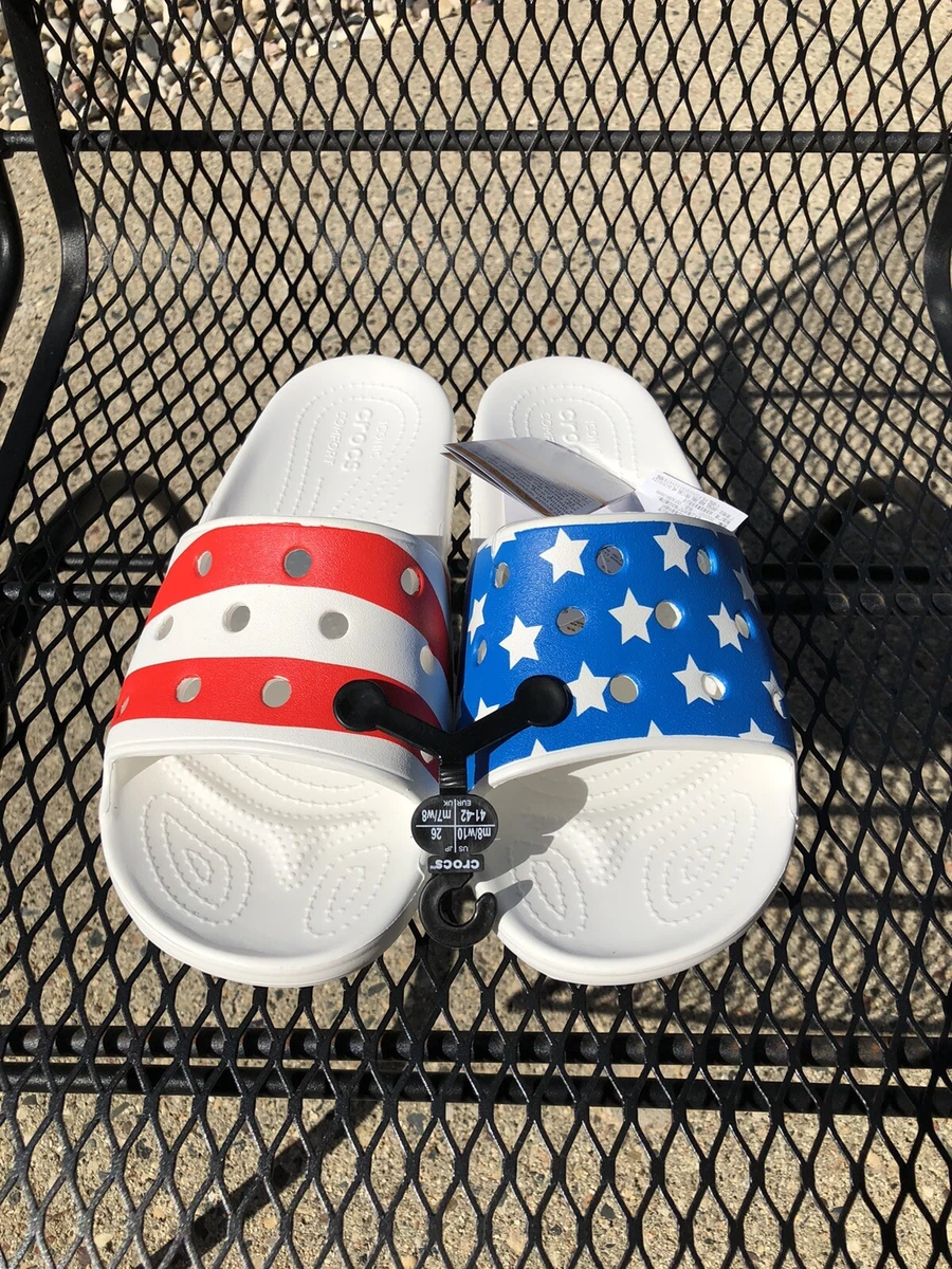 Mens american flag crocs cheap