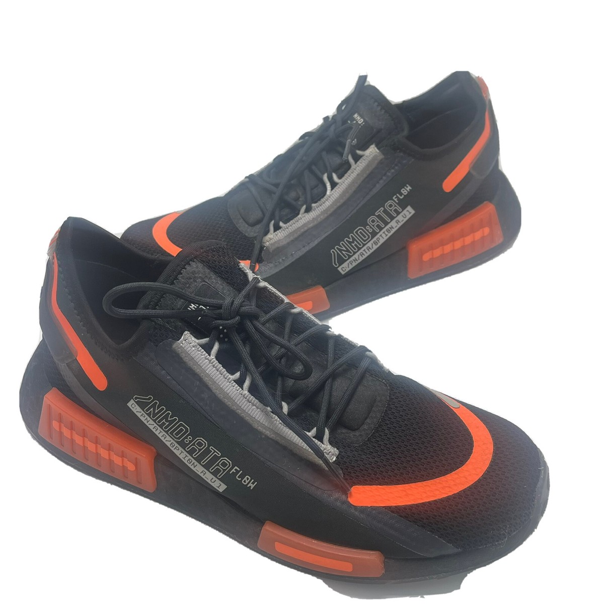 Adidas NMO ATA Flow Black Lace Up Sneakers Size