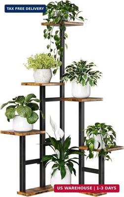 Yzosvki Corner Plant Stand Indoor, 6 Tiered Corner Plant Shelf Flower Stand for