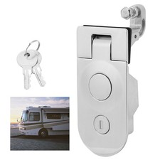›Compression Latch With 2‑Key Zinc Alloy Lock For Motorhomes Yachts Trunks Trash