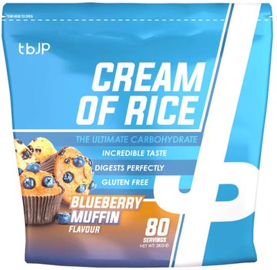 Trained by JP Cream of Rice, 2000 g Beutel, Blueberry Muffin
