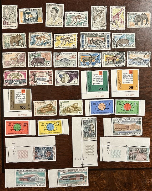 Cameroun Stamps 1958-1969 Cameroon Republic Animals Wildlife Air Mail Chocolate