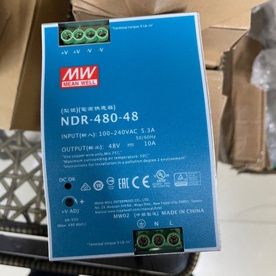 New NDR-480-48 48VDC 10A Power Supply For MEAN WELL Free Shipping