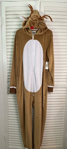 NWT Tispy Elves Size L Rudolph the Red Nosed Reindeer Holiday Jumpsuit - product listing photo