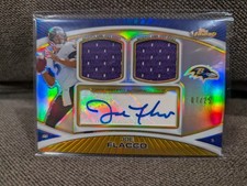 2010 TOPPS FINEST JOE FLACCO LOGO PATCH AUTO #/25 GOLD REFRACTOR RAVENS RARE SP