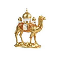 kamel mit Schloss Golden W&uuml;stenkamelfigur elegant f&uuml;r Fotografie