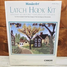 Wonder Art / Caron Latch Hook Kit #4304 Country Cottages 20x27 Sealed New