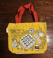 NWOT Trader Joe's Breakfast Waffle Toast Milk Reusable Shopping Tote Bag Limited