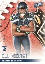 2016 Panini Black Friday FOOTBALL Thick Stock Parallel #52 C.J. Prosise 13/50