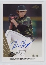 2013 Leaf Memories Auto Gold 7/25 Hunter Harvey #A-HH1 Auto 19u0
