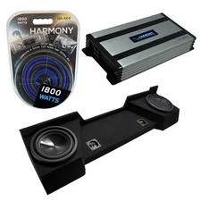 Fits 07-13 GMC Sierra Ext Cab Alpine SWT-10S4 Dual 10" Sub Box & HA-A800.1 Amp