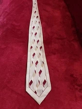 Stacy Adams Silk Neck Tie Fancy Art Nouveau Style Mens Vintage Antique
