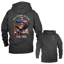 250 Years of American Independence Day US Flag 4th of July Patriotic Hoodie