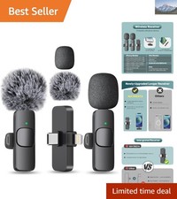 Wireless Lavalier Microphone for iPhone  Android - Crystal Clear Audio, 65FT...