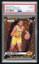 2024-25 Panini Prizm Fast Break Bronze 18/20 Bronny James Jr #243 PSA 8 8d9