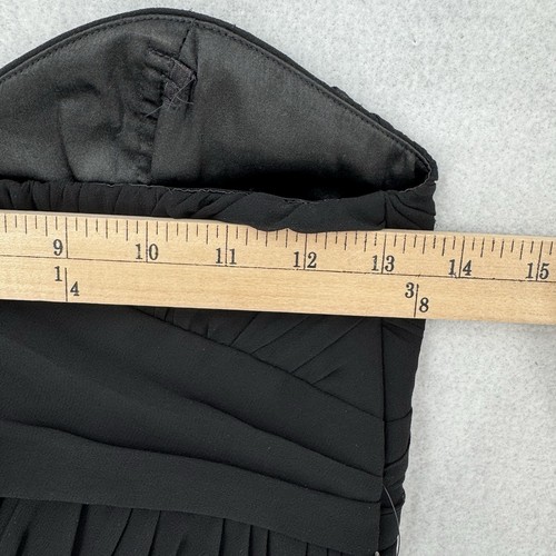 Express Strapless Dress Womens 2 Black Pleated Chiffon Mini Cocktail Party NWT - Picture 5 of 8